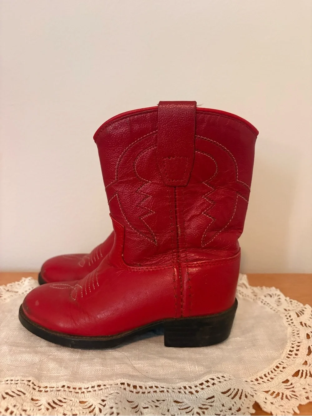 Kids Old West Red Cowboy Boots